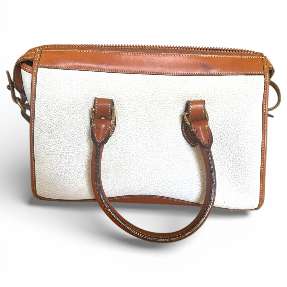 Vtg Dooney & Bourke All Weather Leather Top Handle Crossbody Convertible Bag - Picture 3 of 15
